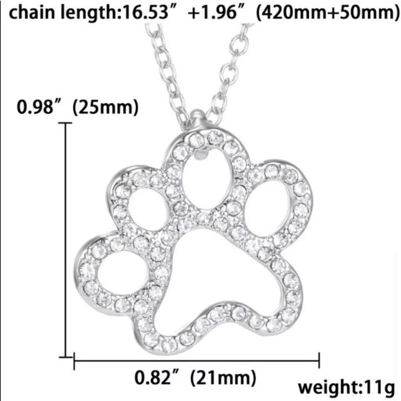 NWT Wholesale- 7 necklaces per purchase (Paw Rhinestones Necklace) - Picture 5 of 7